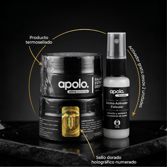 Balsamo + Activador de crecimiento de barba | Apolo™ | Kit